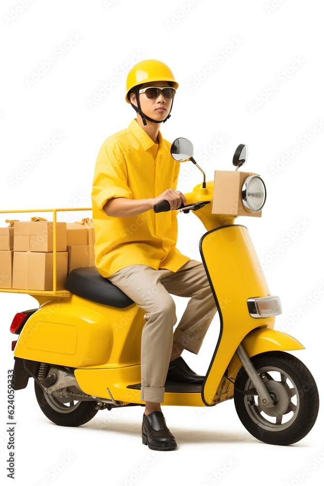 Delivery man concept, online order tracking, delivery home and office.illustration Delivery man concept, online order tracking, delivery home and office.illustration