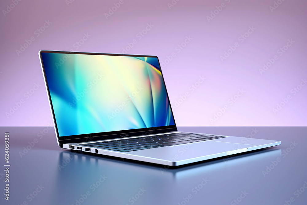 sleek and modern laptop with a high-resolution display, perfect for showcasing digital design & presentations, Created with AI tool sleek and modern laptop with a high-resolution display, perfect for showcasing digital design & presentations, Created with AI tool