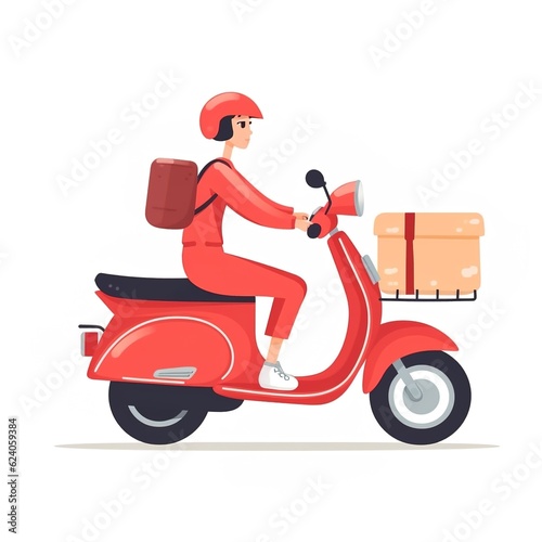 Delivery man concept  online order tracking  delivery home and office.illustration