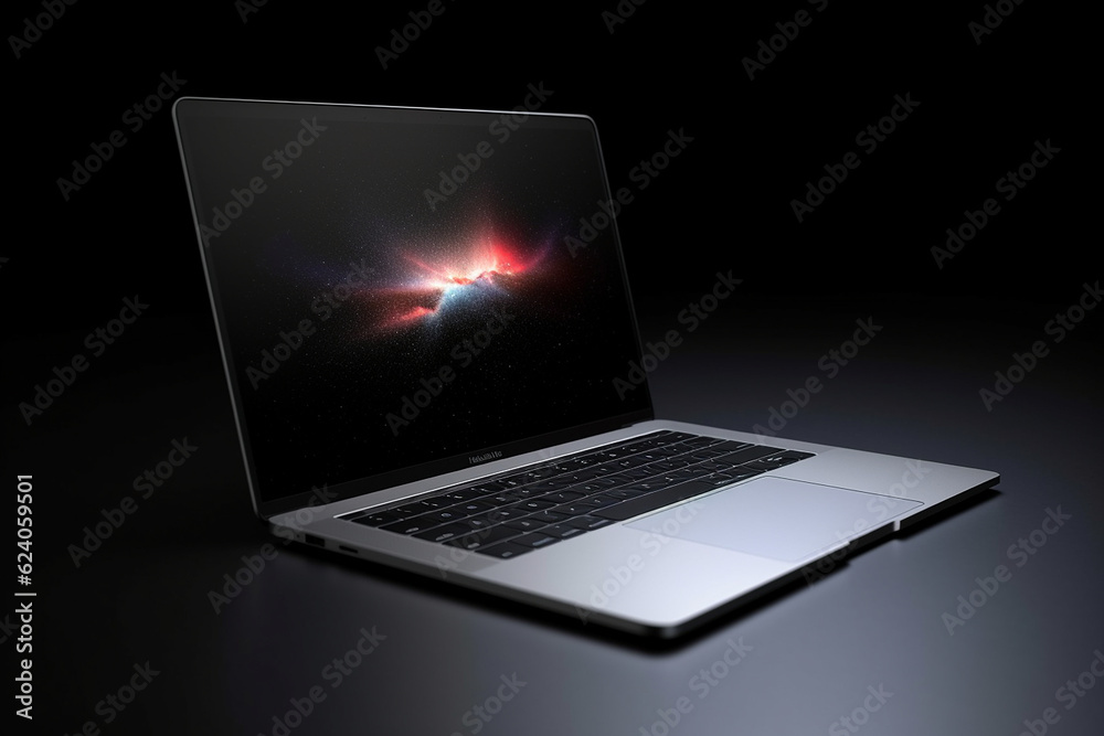 sleek and modern laptop with a high-resolution display, perfect for showcasing digital design & presentations, Created with AI tool sleek and modern laptop with a high-resolution display, perfect for showcasing digital design & presentations, Created with AI tool