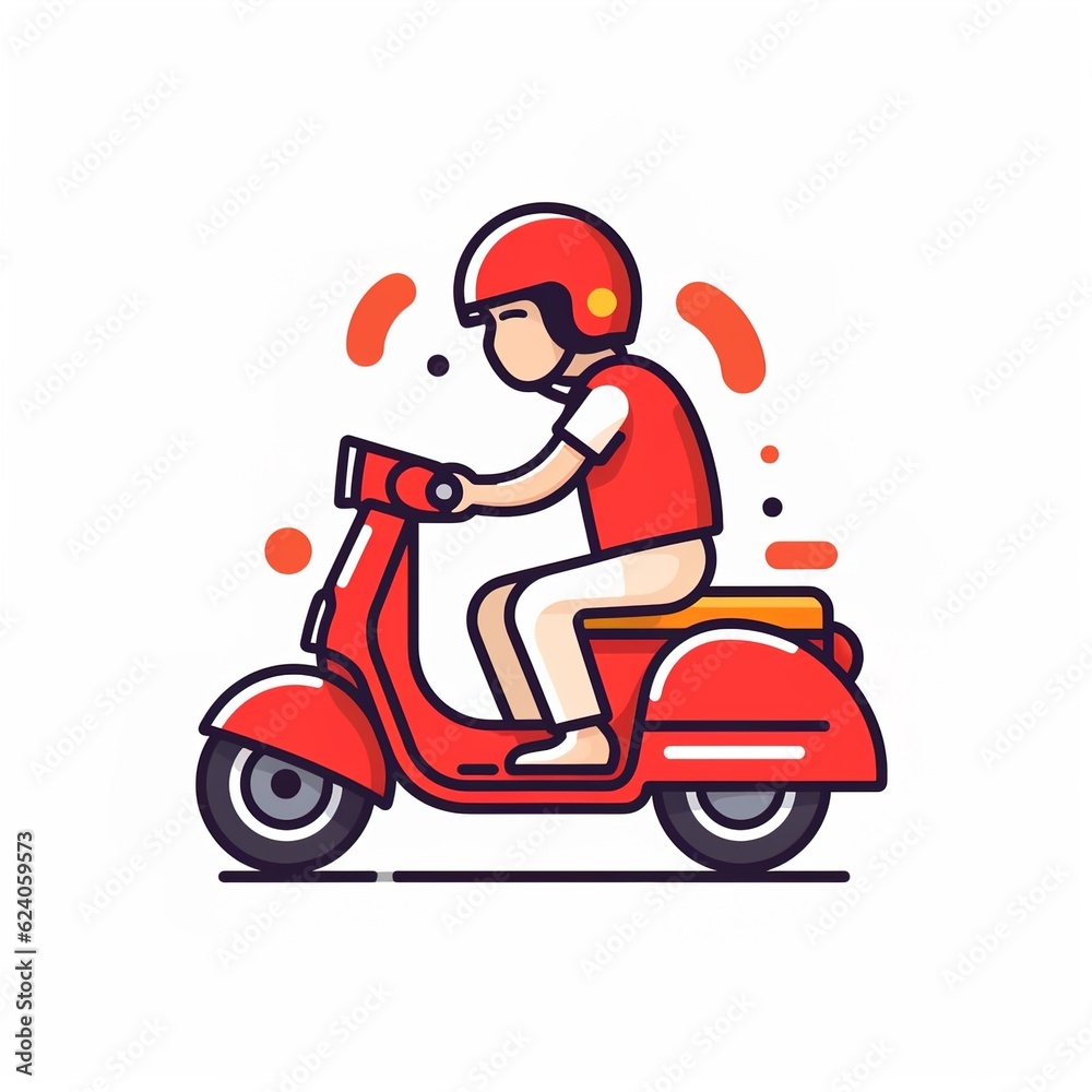 Delivery man concept, online order tracking, delivery home and office.illustration Delivery man concept, online order tracking, delivery home and office.illustration