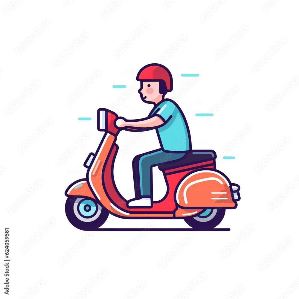 Delivery man concept, online order tracking, delivery home and office.illustration Delivery man concept, online order tracking, delivery home and office.illustration