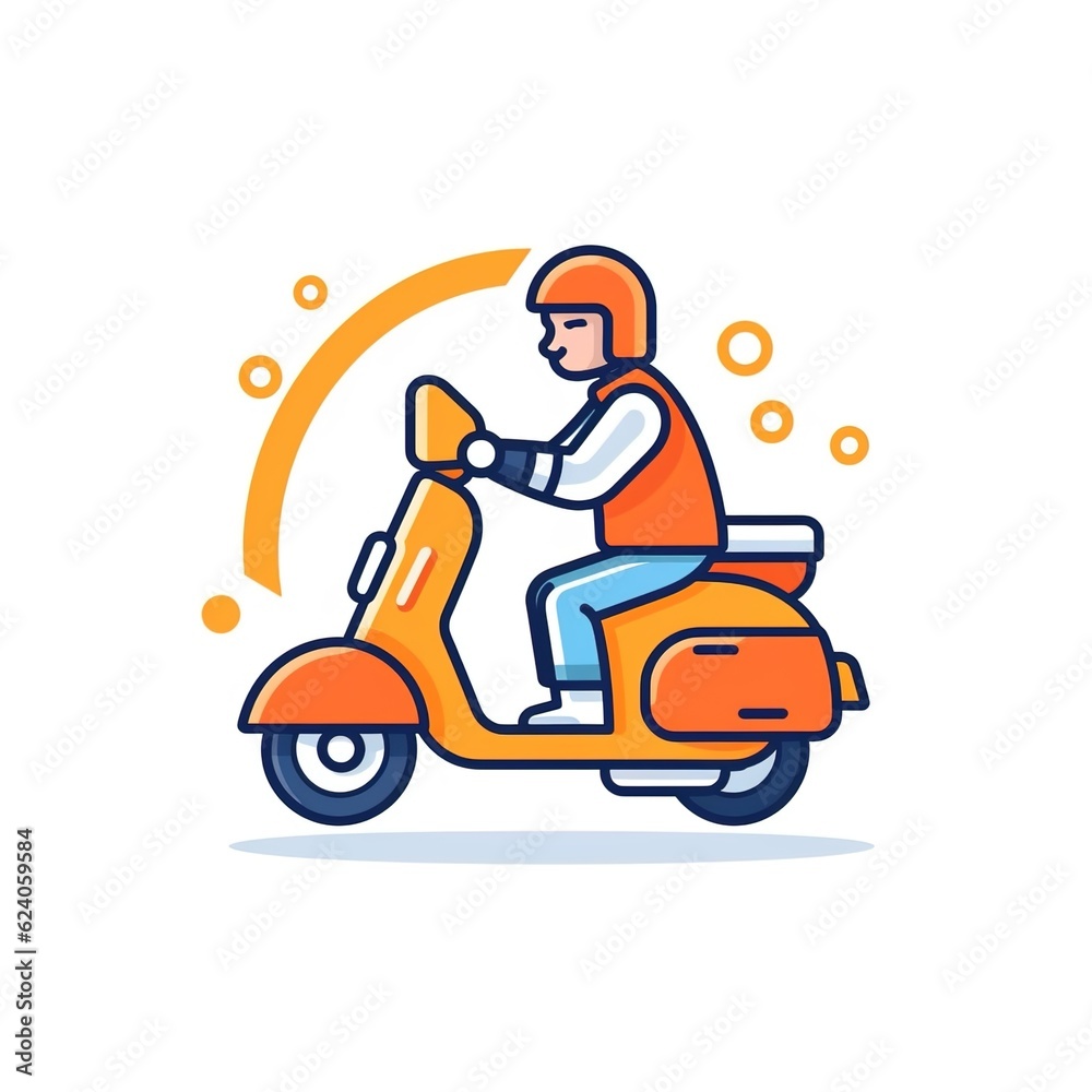 Delivery man concept, online order tracking, delivery home and office.illustration Delivery man concept, online order tracking, delivery home and office.illustration