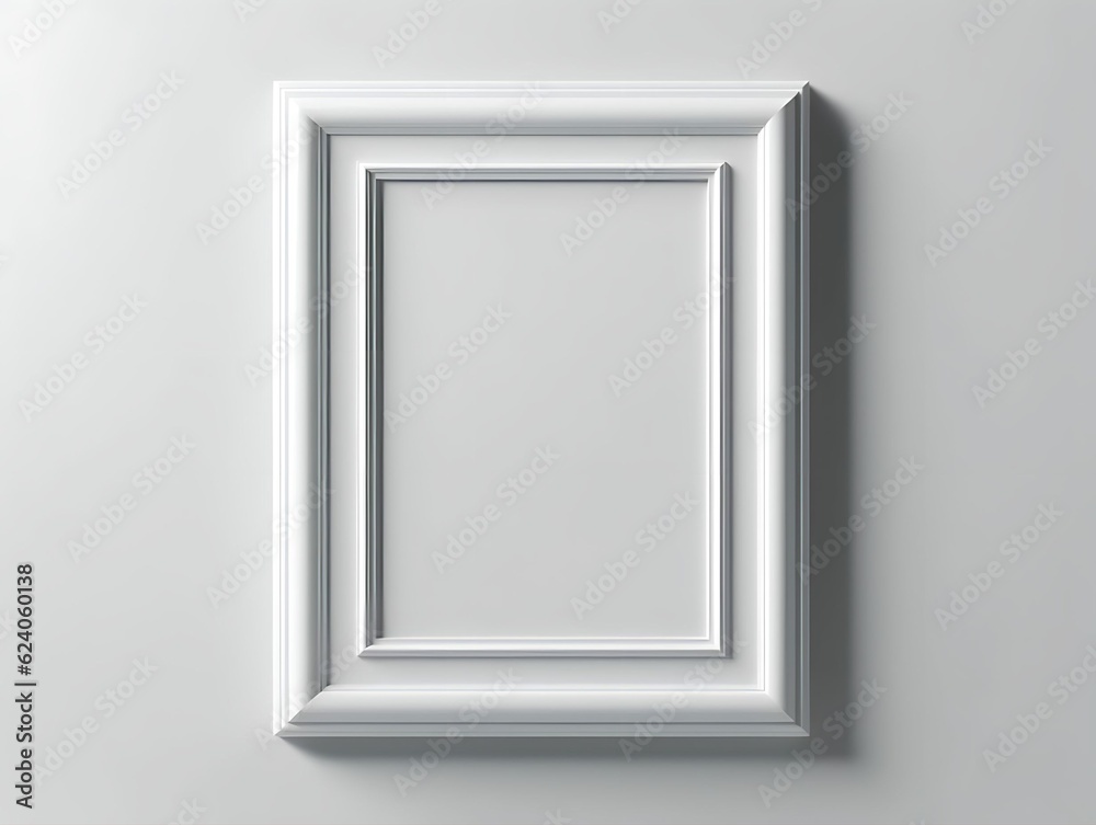 white blank picture frame on white wall white blank picture frame on white wall