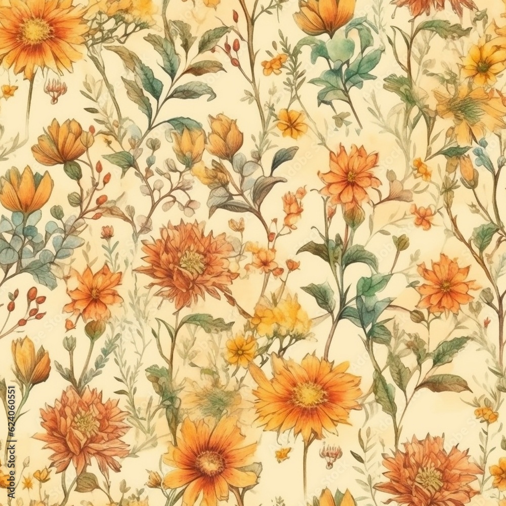 Beautiful elegant flower seamless pattern Beautiful elegant flower seamless pattern