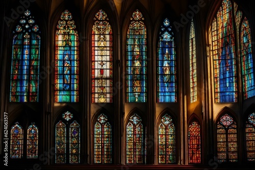 stained glass window in church Generated Ai