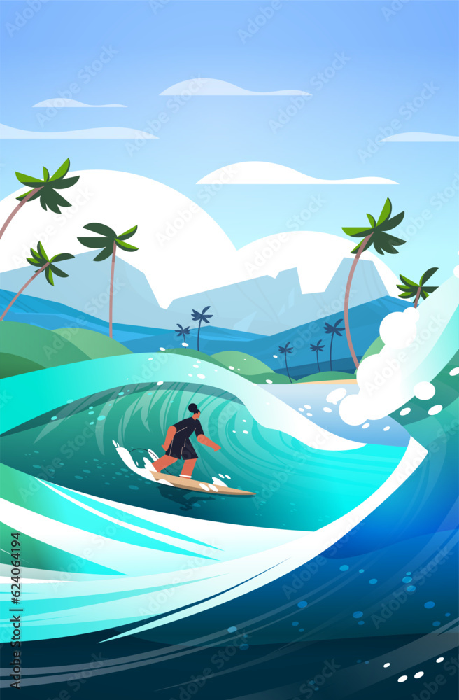 Φωτογραφία woman in swimwear riding surf board by sea or ocean waves surfing sport summer a