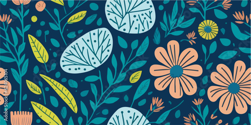 Lush Tropical Leaves and Spring Blossoms in Patterns