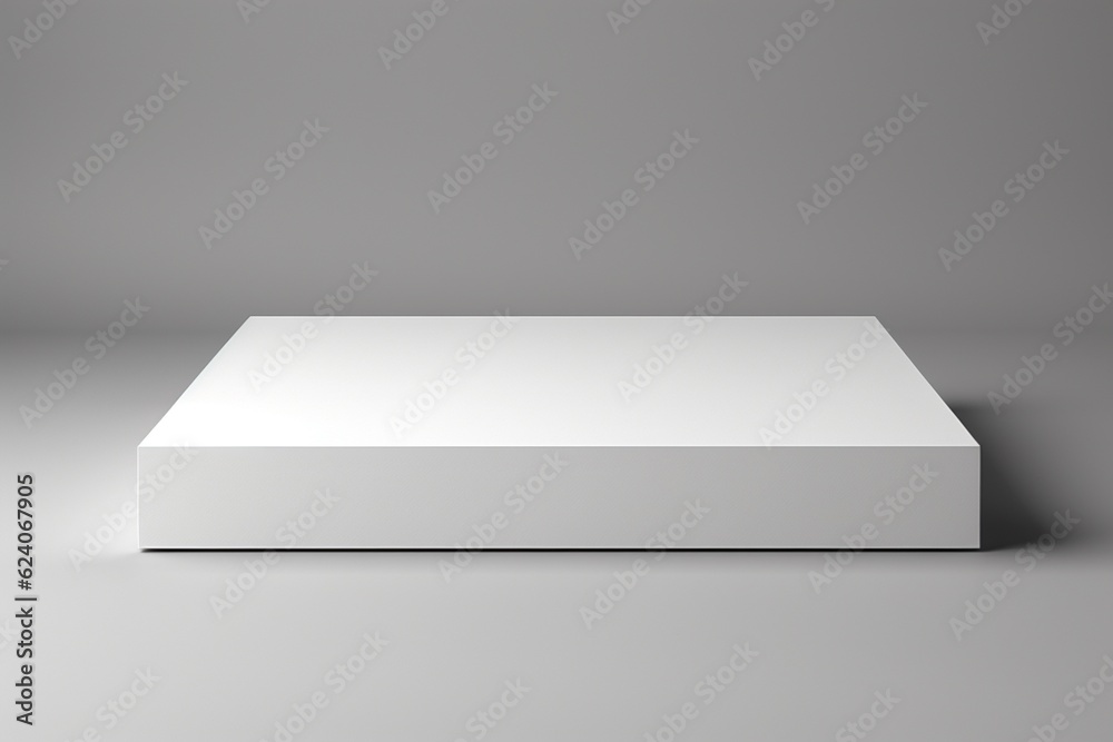 Pristine Blank White Box Packaging Mockup with Sharp Edges Created with Generative AI Pristine Blank White Box Packaging Mockup with Sharp Edges Created with Generative AI