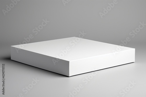 Pristine Blank White Box Packaging Mockup with Sharp Edges Created with Generative AI © dendyh7
