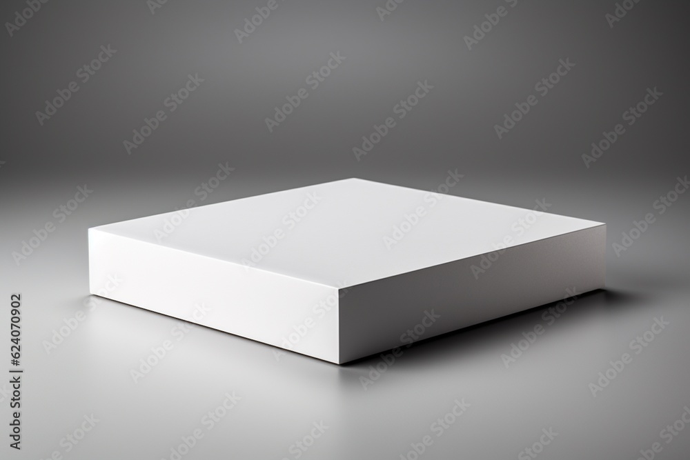 Pristine Blank White Box Packaging Mockup with Sharp Edges Created with Generative AI Pristine Blank White Box Packaging Mockup with Sharp Edges Created with Generative AI