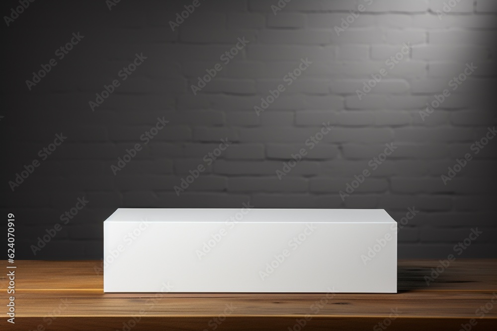 Pristine Blank White Box Packaging Mockup with Sharp Edges Created with Generative AI Pristine Blank White Box Packaging Mockup with Sharp Edges Created with Generative AI