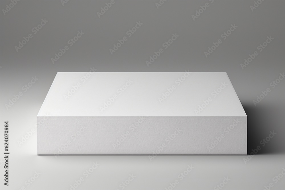 Pristine Blank White Box Packaging Mockup with Sharp Edges Created with Generative AI Pristine Blank White Box Packaging Mockup with Sharp Edges Created with Generative AI