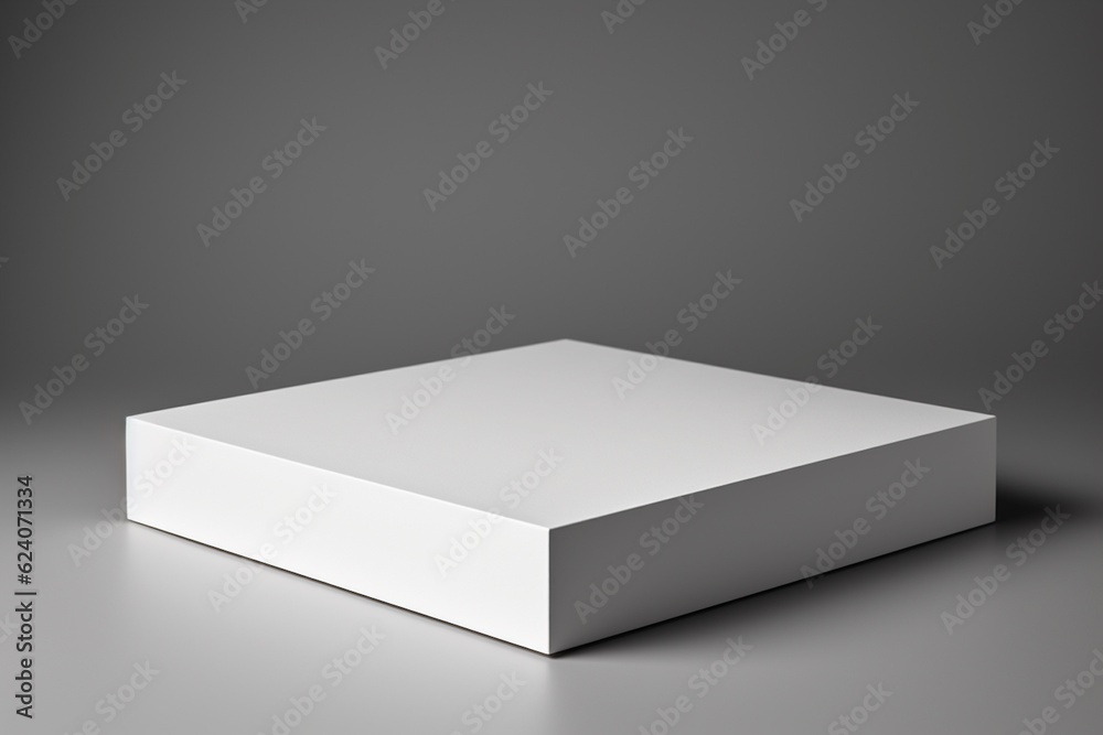Pristine Blank White Box Packaging Mockup with Sharp Edges Created with Generative AI Pristine Blank White Box Packaging Mockup with Sharp Edges Created with Generative AI