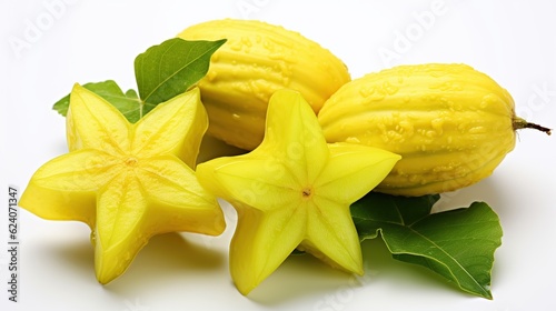 Yellow Ripe Star fruit with slice