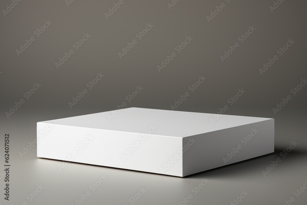 Pristine Blank White Box Packaging Mockup with Sharp Edges Created with Generative AI Pristine Blank White Box Packaging Mockup with Sharp Edges Created with Generative AI