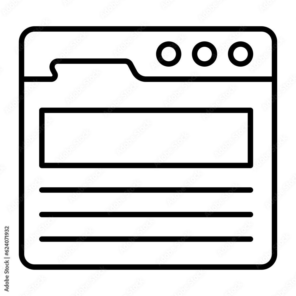 Web Banner Thin Line Icon Web Banner Thin Line Icon