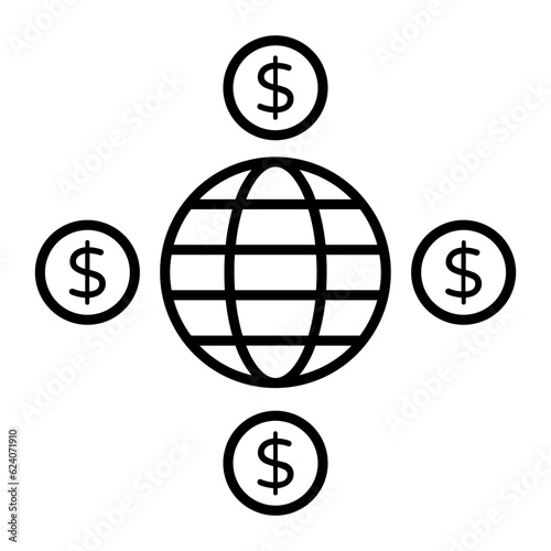Outsourcing Thin Line Icon