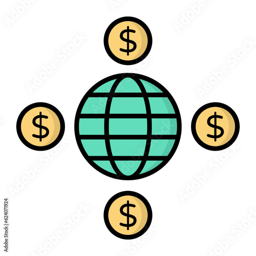 Outsourcing Line Color Icon