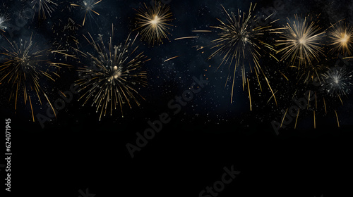 Silvester Fireworks in the night sky