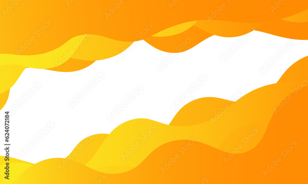 abstract fluid background orange color on white background vector design.