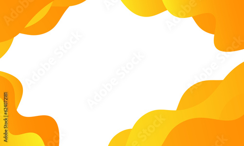 abstract fluid background orange color on white background vector design.