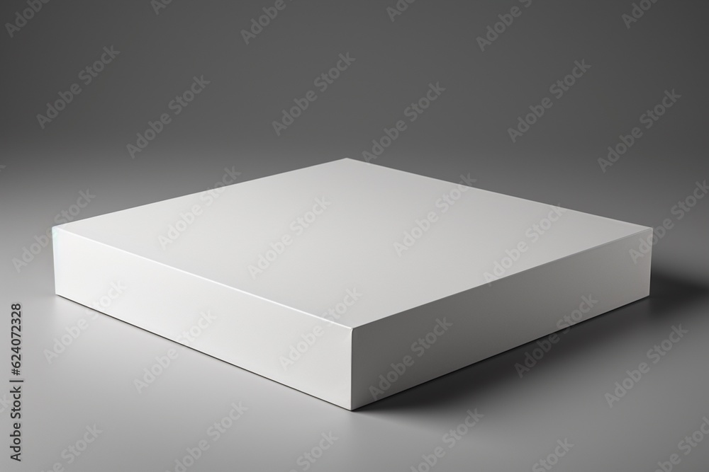 Pristine Blank White Box Packaging Mockup with Sharp Edges Created with Generative AI Pristine Blank White Box Packaging Mockup with Sharp Edges Created with Generative AI