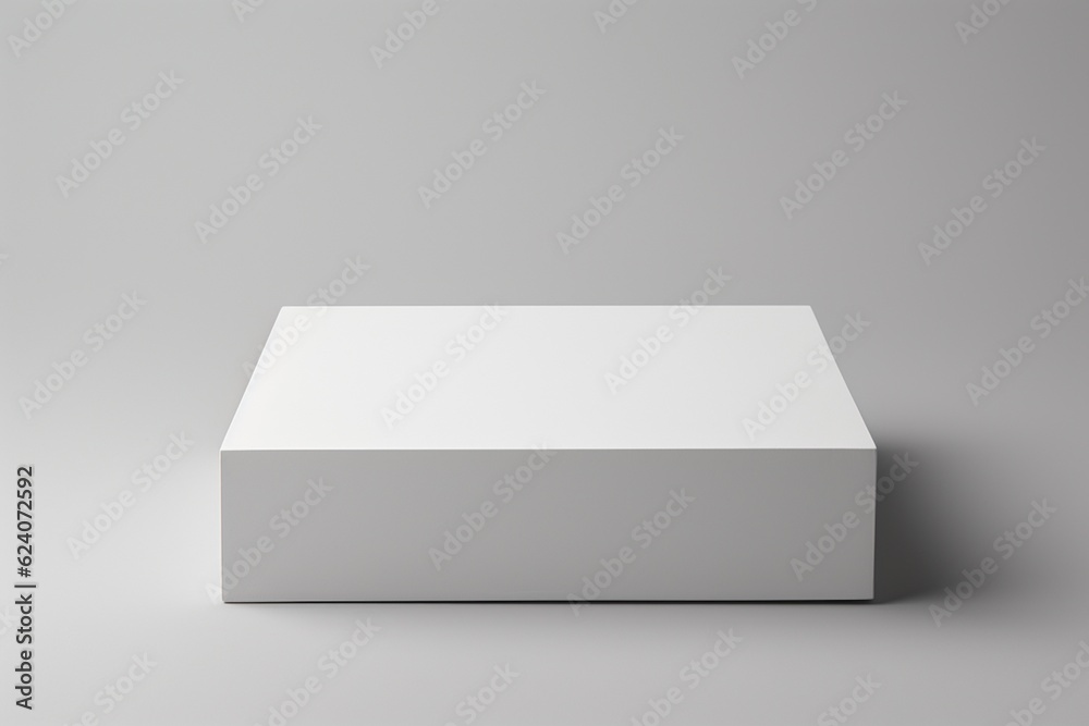 Pristine Blank White Box Packaging Mockup with Sharp Edges Created with Generative AI Pristine Blank White Box Packaging Mockup with Sharp Edges Created with Generative AI