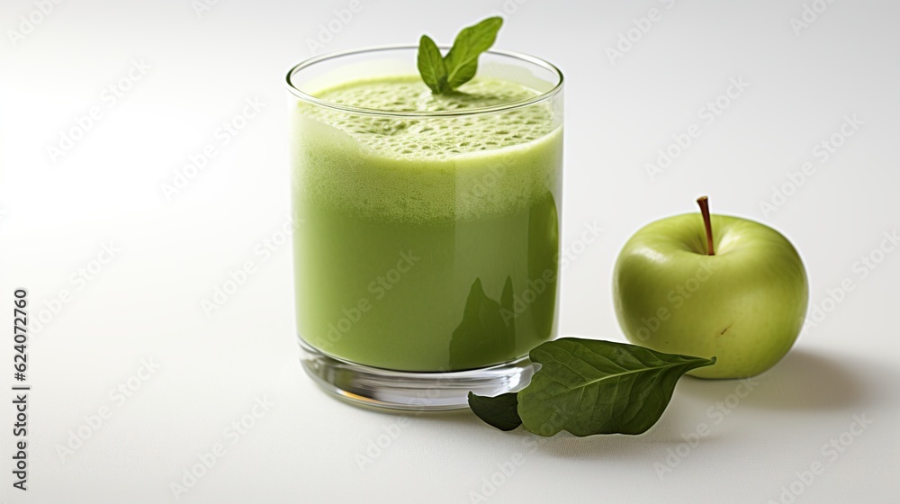 Fresh green apple juice AI generated image Fresh green apple juice AI generated image