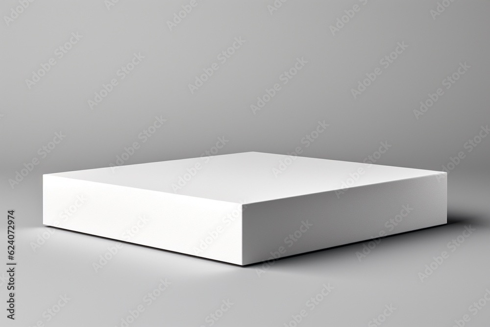 Pristine Blank White Box Packaging Mockup with Sharp Edges Created with Generative AI Pristine Blank White Box Packaging Mockup with Sharp Edges Created with Generative AI