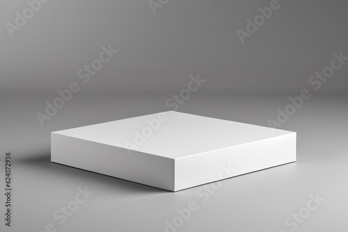 Pristine Blank White Box Packaging Mockup with Sharp Edges Created with Generative AI © dendyh7