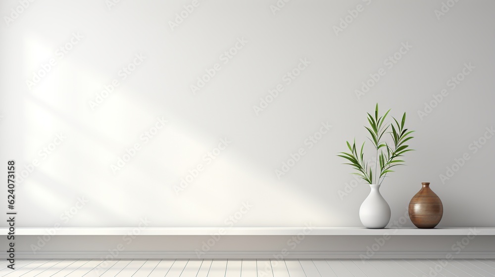 Interior design dried flowers in vase on wooden table on white background Interior design dried flowers in vase on wooden table on white background