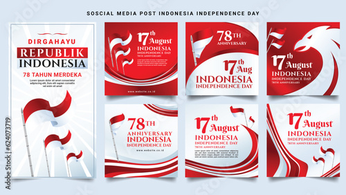 dirgahayu republik indonesia independence day celebrate social media post instagram feed story photo