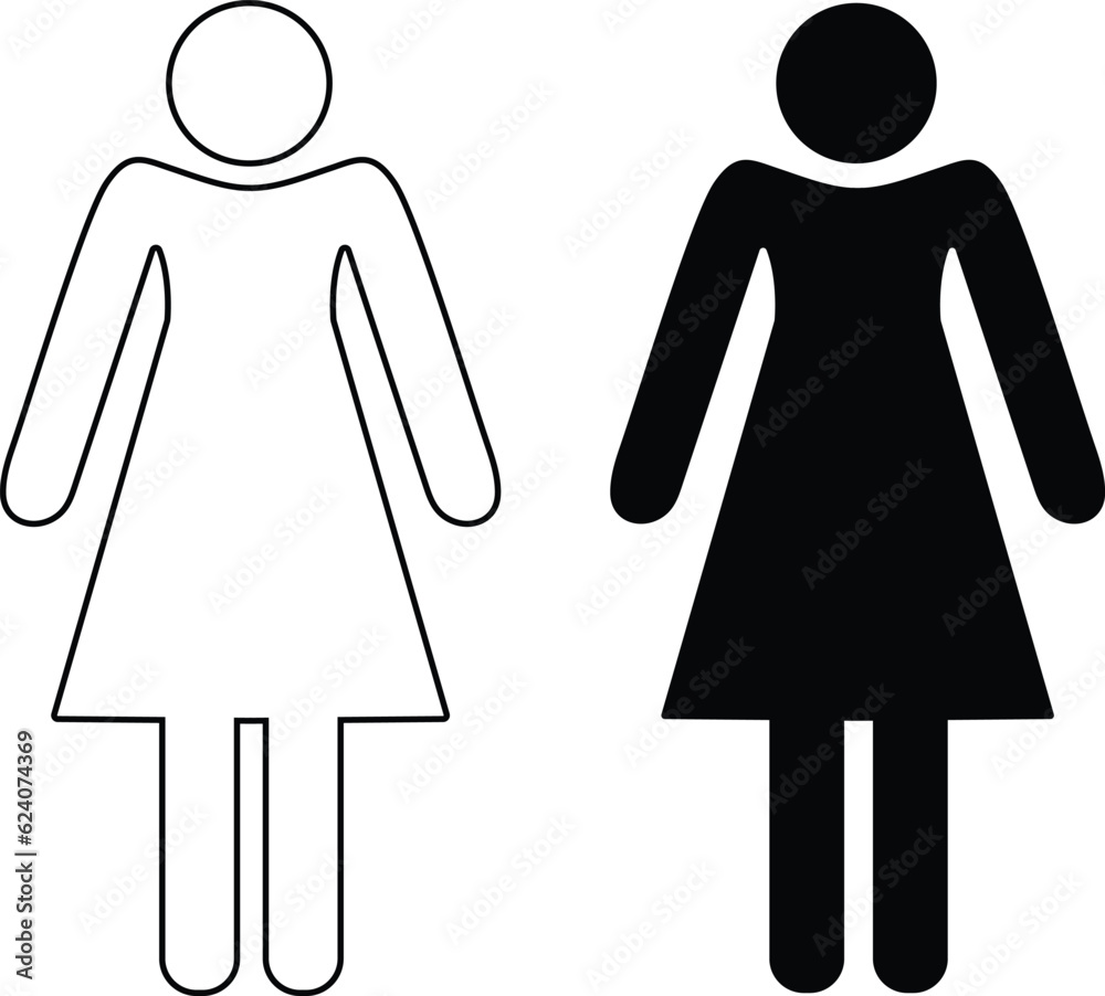 Flat design female symbols Woman Logo Flat design female symbols Woman Logo