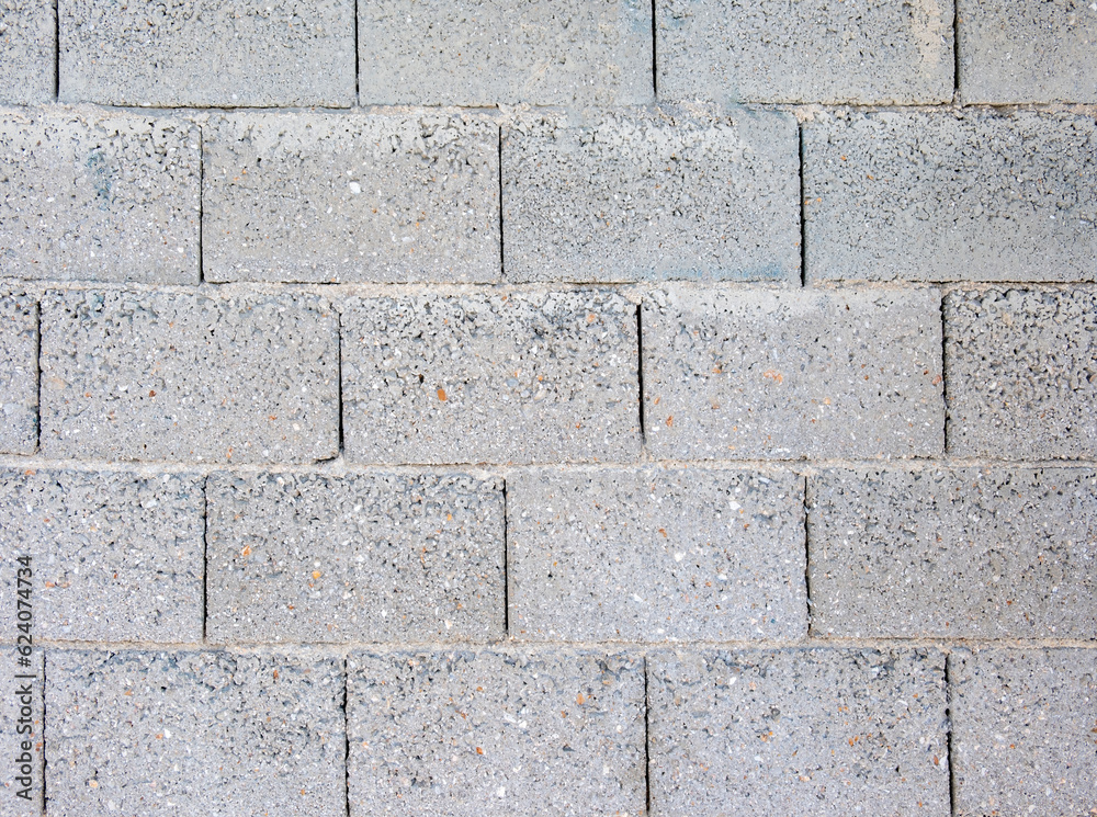 Fototapeta premium Concrete block empty wall background texture, grey color blank cement surface backdrop. Copy space