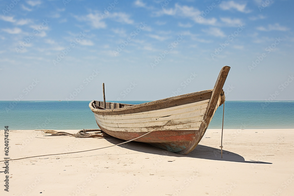 old fisherman boat isolated on sandy beach. High quality photo old fisherman boat isolated on sandy beach. High quality photo