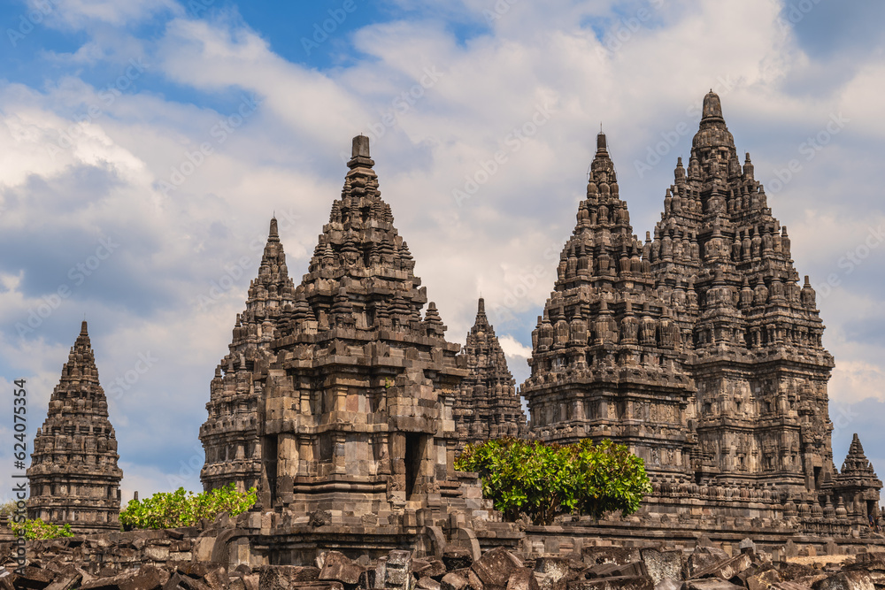 Fototapeta premium Prambanan, a Hindu temple compound in Yogyakarta, southern Java, Indonesia,