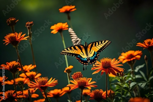 most beautiful nature  butterfly and background 