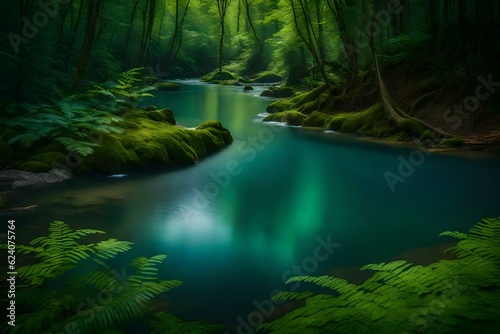 most beautiful nature, forest landscape and background Generated Ai technology © Creative artist1