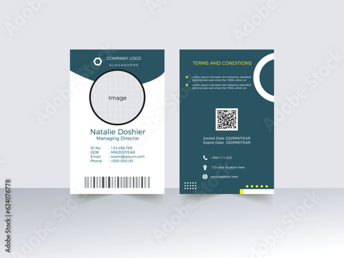 corporate id card design template 