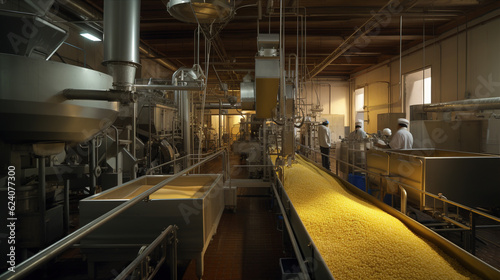 Food Processing Company: They may use photographs of their large-scale food processing facilities, highlighting their commitment to quality and food safety
