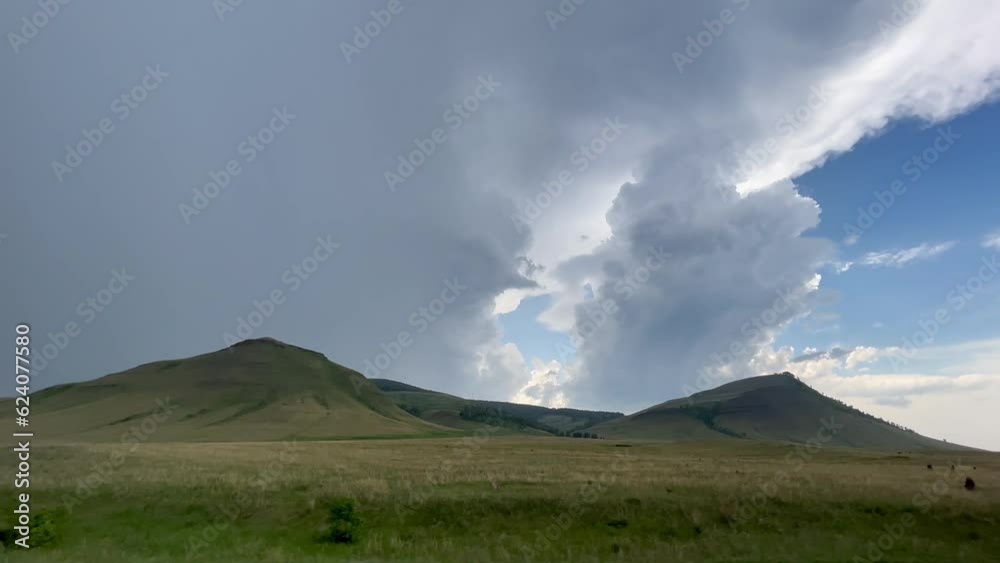 Car window road view. Trip to Siberia Car window road view. Trip to Siberia