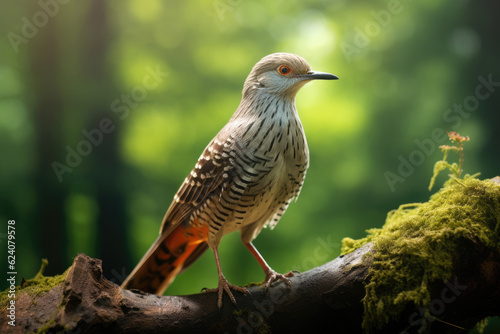 Cuckoo in the summer forest