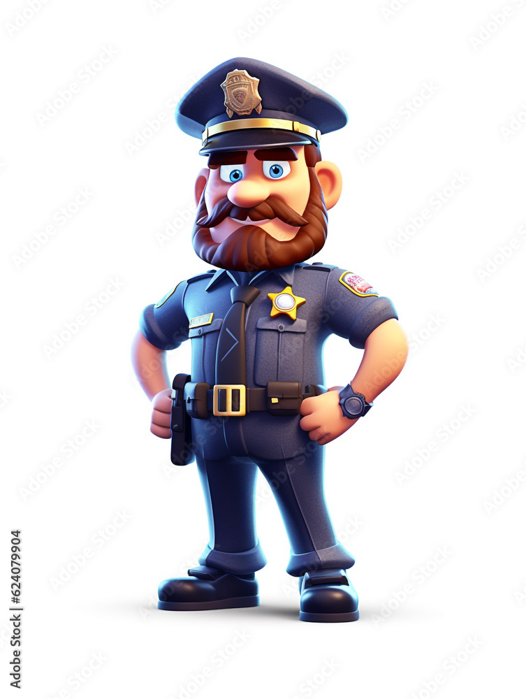 Police cartoon comic character illustration Police cartoon comic character illustration