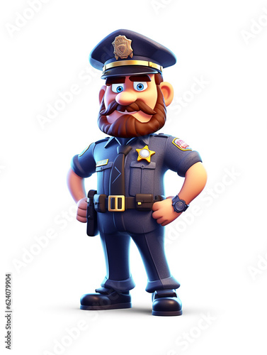 Police cartoon comic character illustration