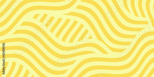 Noodle Ramen Pattern background. Pasta food texture spaghetti geometric. Abstarct ramen ornament. Flat vector illustartion. Wave texture background