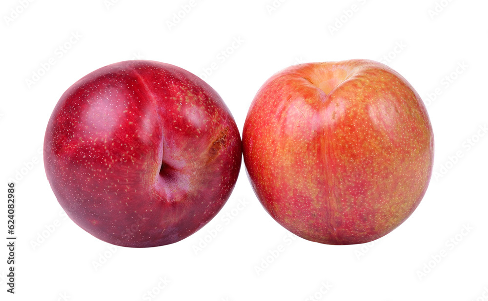 red plum isolated on transparent png