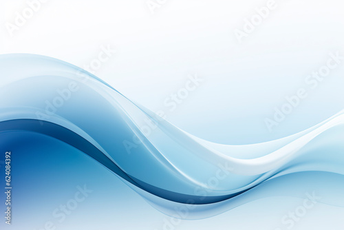 Blue wave. Blue abstract wave flow, abstract design element