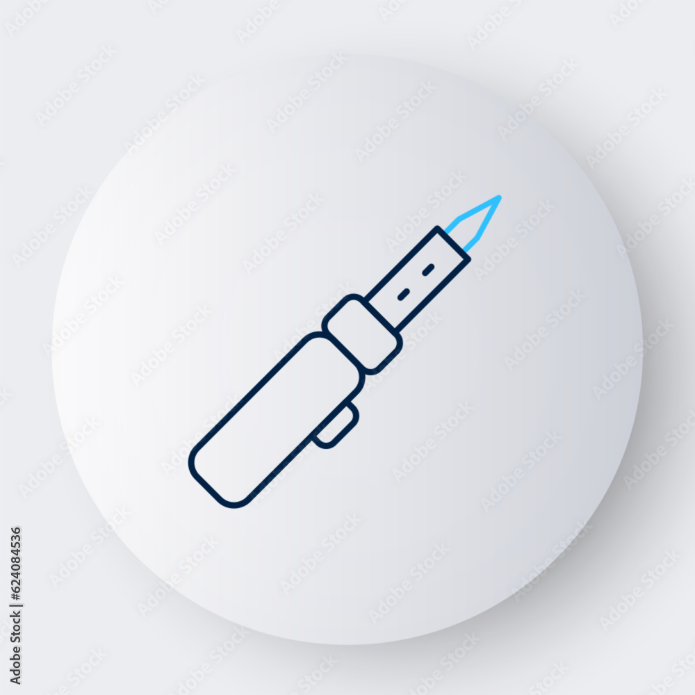 Line Soldering iron icon isolated on white background. Colorful outline concept. Vector Line Soldering iron icon isolated on white background. Colorful outline concept. Vector