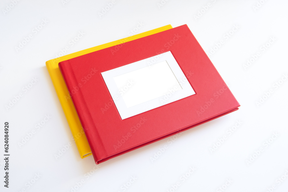 Photo albums with leather hardcover and frame for design and personalization Photo albums with leather hardcover and frame for design and personalization